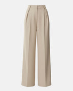 High Waist Tailored Wide Leg Pants with Clean Finish
