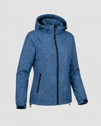 Hooded Rain Jacket with Textured Pattern and Zip Pockets