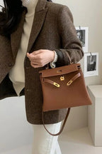 Oversized Blazer with Notched Collar and Textured Surface